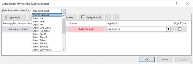 selectsheet-excelcopyconditionalformatting