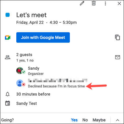 declinecalendarmessage-googlecalendarfocustime