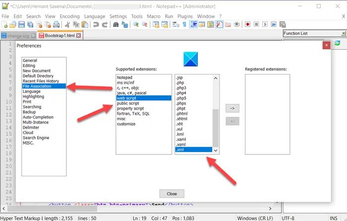 notepad-file-association