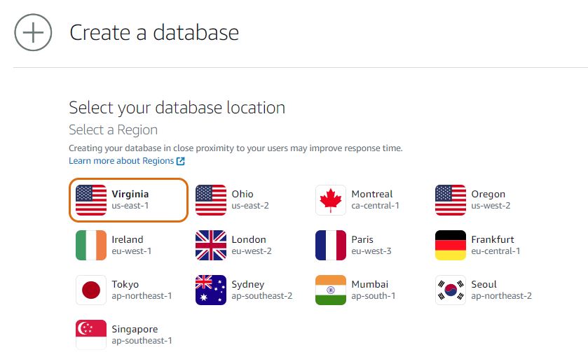 select-the-amazon-lightsail-database-location