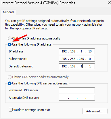 use-the-following-ip-address-w11